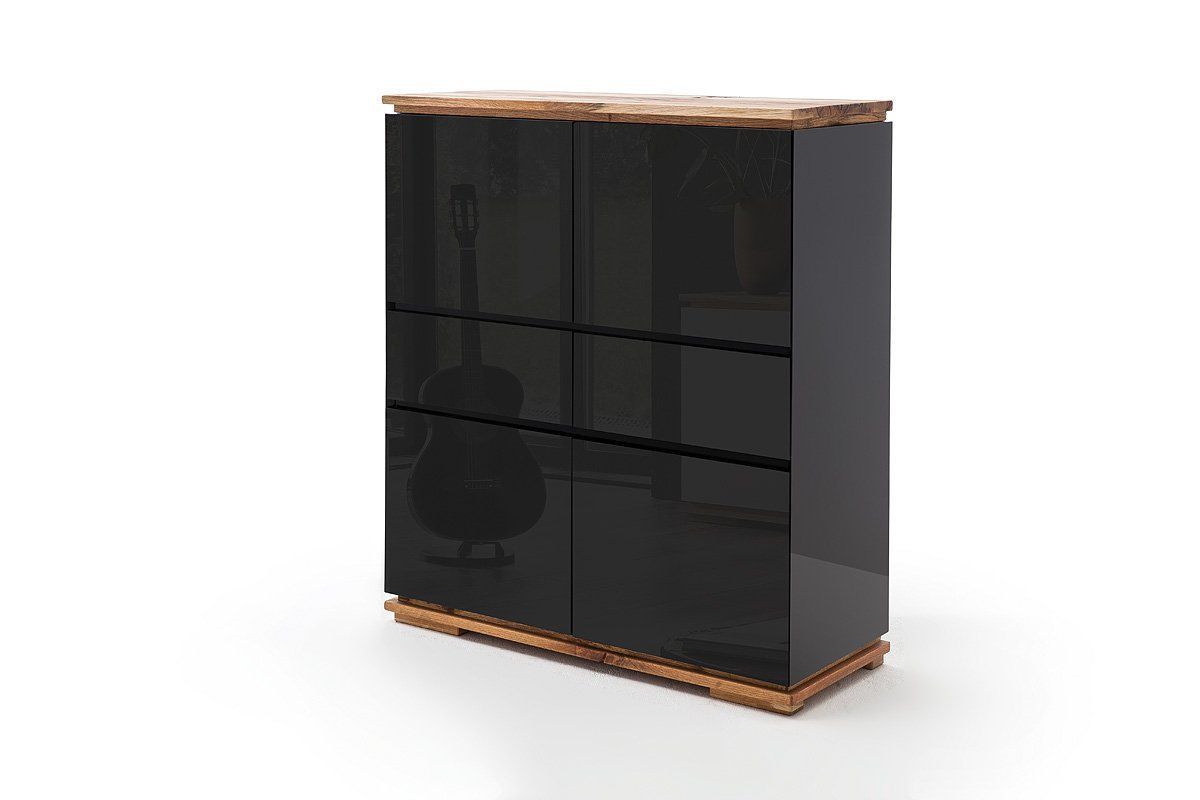 Schränke: Highboard Kommode CHIARO Asteiche schwarz Hochglanz – Neu und originalverpackt aus Unterentfelden von moebelrufli 3