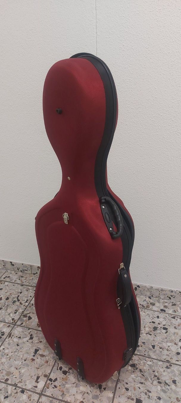 Strumenti musicali: 4/4 leichtes Cello koffer farbe rot 5-kg. – Usato da Glattbrugg venduto da Swissmusik 1