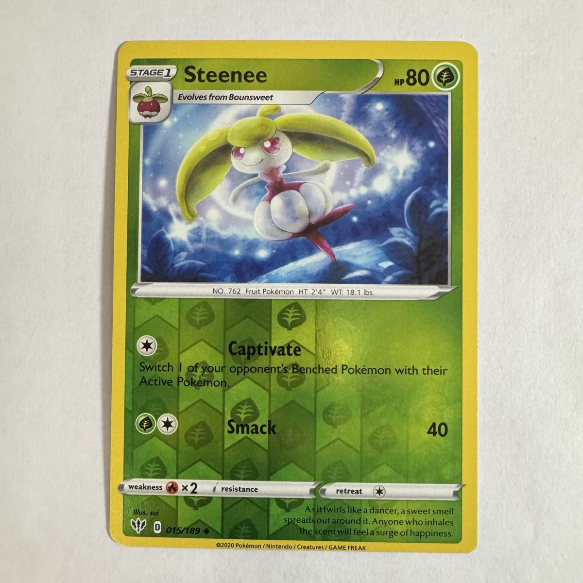 Pokémon Carte collezionabili: Pokémon Steenee - 15 / 189 - ENG – Nuovo (secondo la descrizione) da Staad SG venduto da miaCards