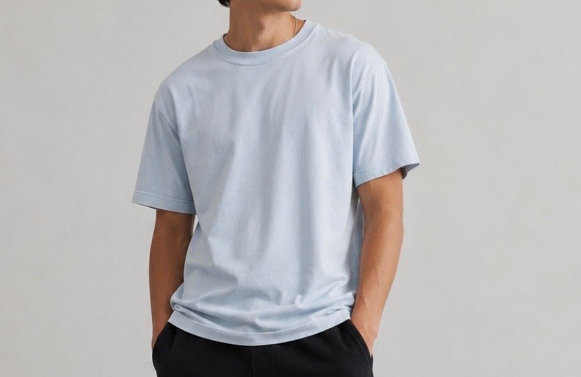 Mango T-Shirts: T-Shirt Mango M, bleu clair – Gebraucht aus Denens von RomainSecondeMain