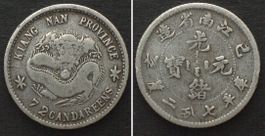 CHINA - KIANGNAN 10 Cents 1899 Silber