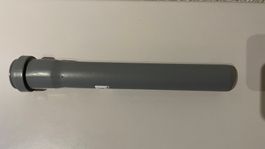 PVC Rohr Grau, DN 40, 30cm lang inkl. Deckel