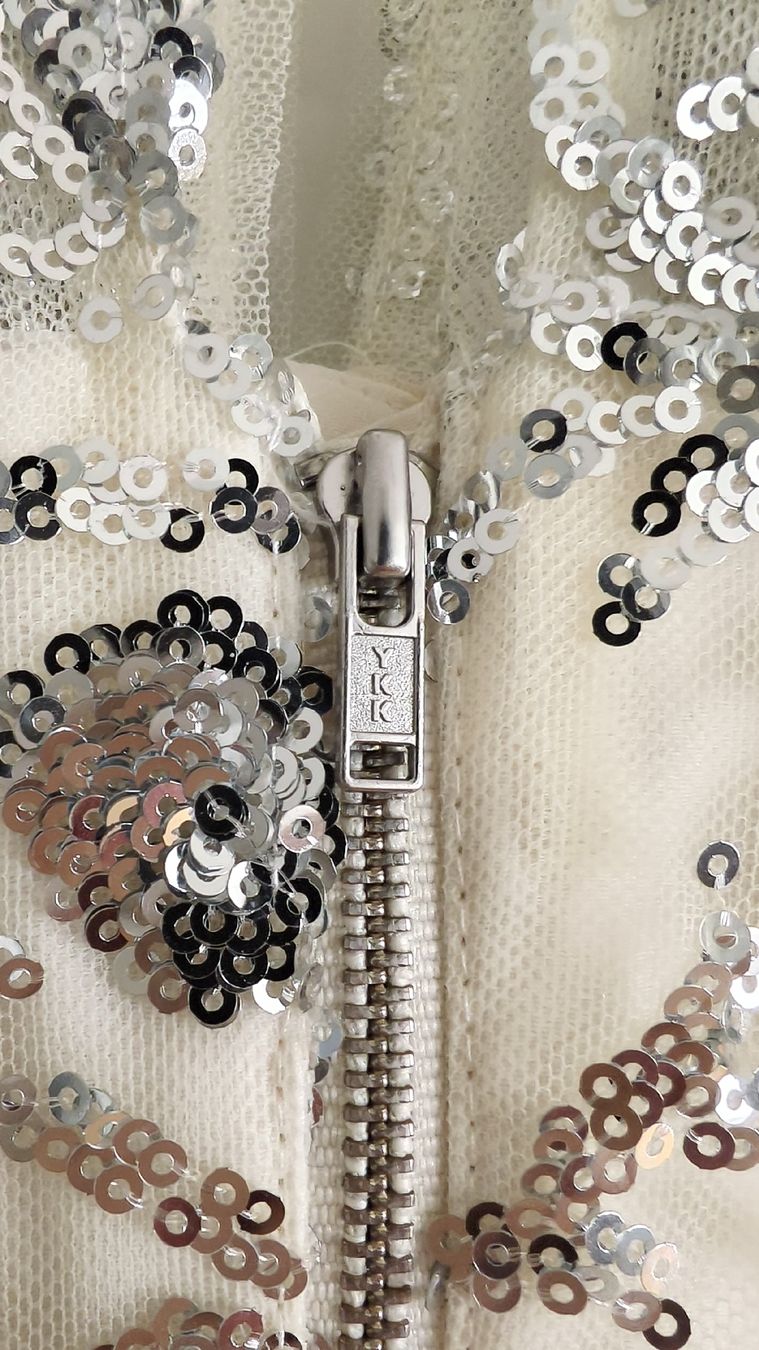 Self-Portrait Vestiti: Self Portrait Sequin Dress,silver champagne, wedding – Nuovo e nell'imballaggio originale da Erlenbach ZH venduto da rem_p5dd 2