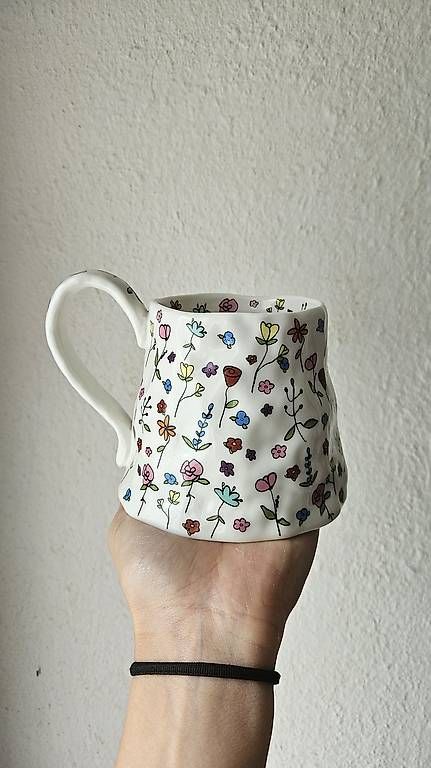 Tazze: Keramiktasse mit Blumenmuster – Nuovo (secondo la descrizione) da Basel venduto da spo_9r87