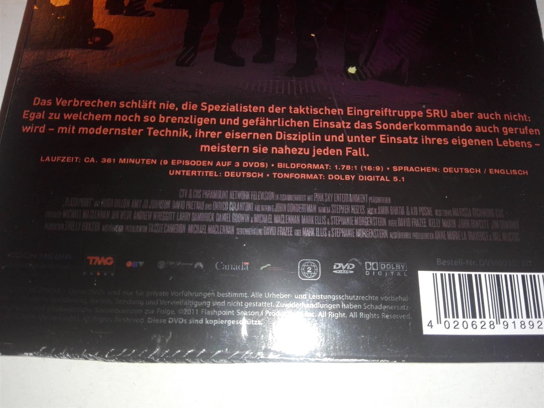 Tutti i DVDs: Flashpoint - Das Spezialkommando  (5.Staffel) – Usato da St.Galllen venduto da elkaphone 6
