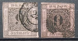 Baden Mi-Nr. 4 a/b gestempelt Gutes Erhaltung 235 Fr