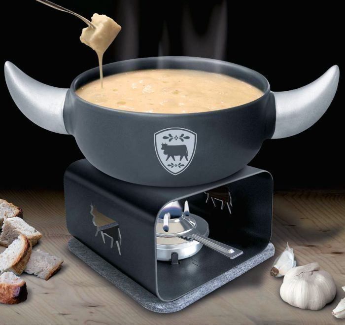 Pentole: STEINLIN Caquelon Hörner Induktion 24cm schwarz – Nuovo e nell'imballaggio originale da Kägiswil venduto da pebart 1