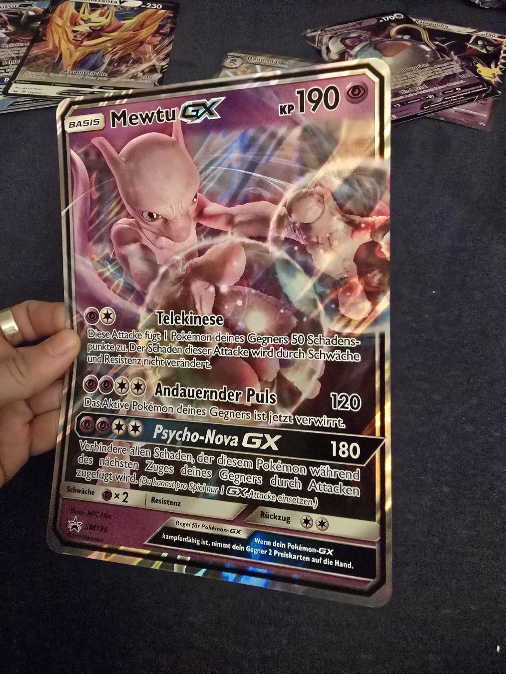 Pokémon Sammelbilder & Trading cards: Pokemon, Mewtu GX, Oversize Karte, Promo SM196, DE – Neu (gemäss Beschreibung) aus Pfäffikon SZ von gmw_8nk9
