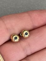 fein klein GOLD Ohrstecker Saphir Safir zierlich femin TOP