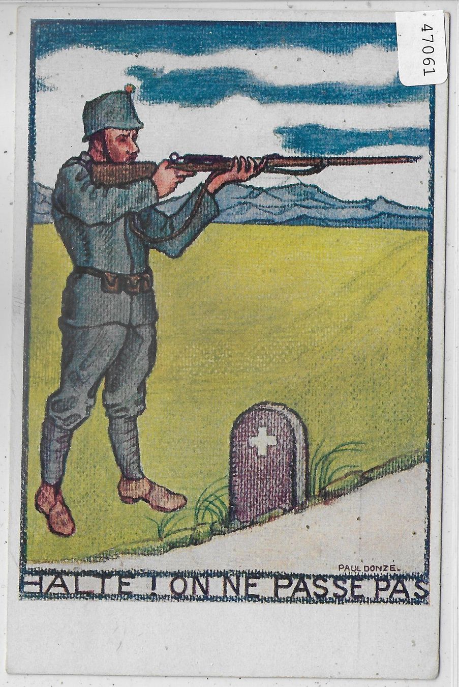 Ansichtskarten: Halte! On ne passe pas - Regiment Neuchatelois – Gebraucht aus Ettingen von Kartenplanet