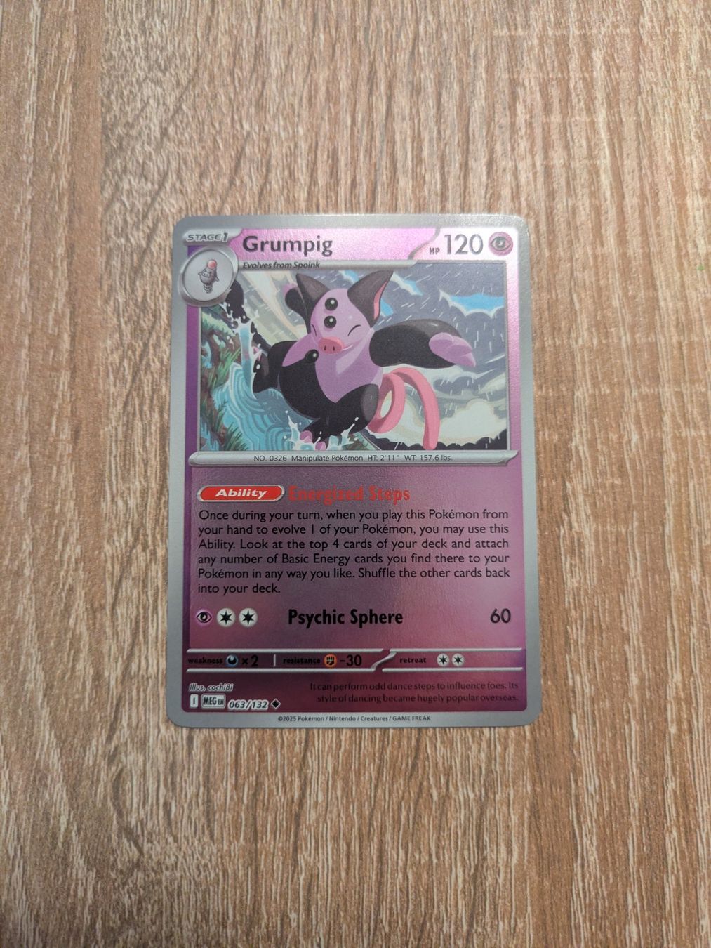 Pokémon Carte collezionabili: GRUMPIG, MEGA EVOLUTION, MEG63, 2025, REVERSE, ENG, NM / MT – Usato da Losone venduto da AlpineLayer