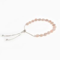 Armband rosa Mondstein & Silber 925 (14485)