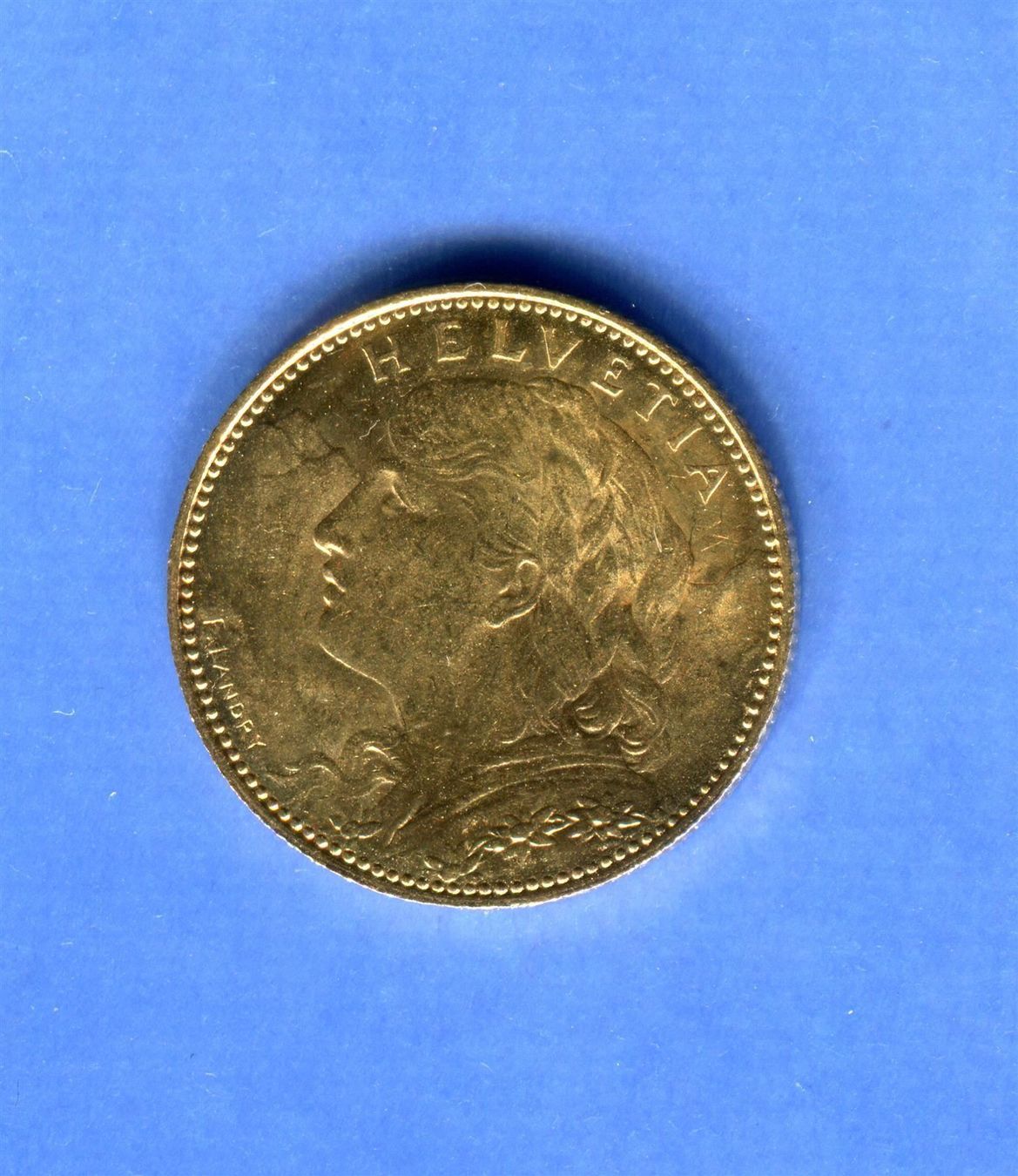 Tutti le monete: (308)10 Franken 1922 Vreneli Stgl Gold – Usato da Rüthi (Rheintal) venduto da erdnuessli1 1