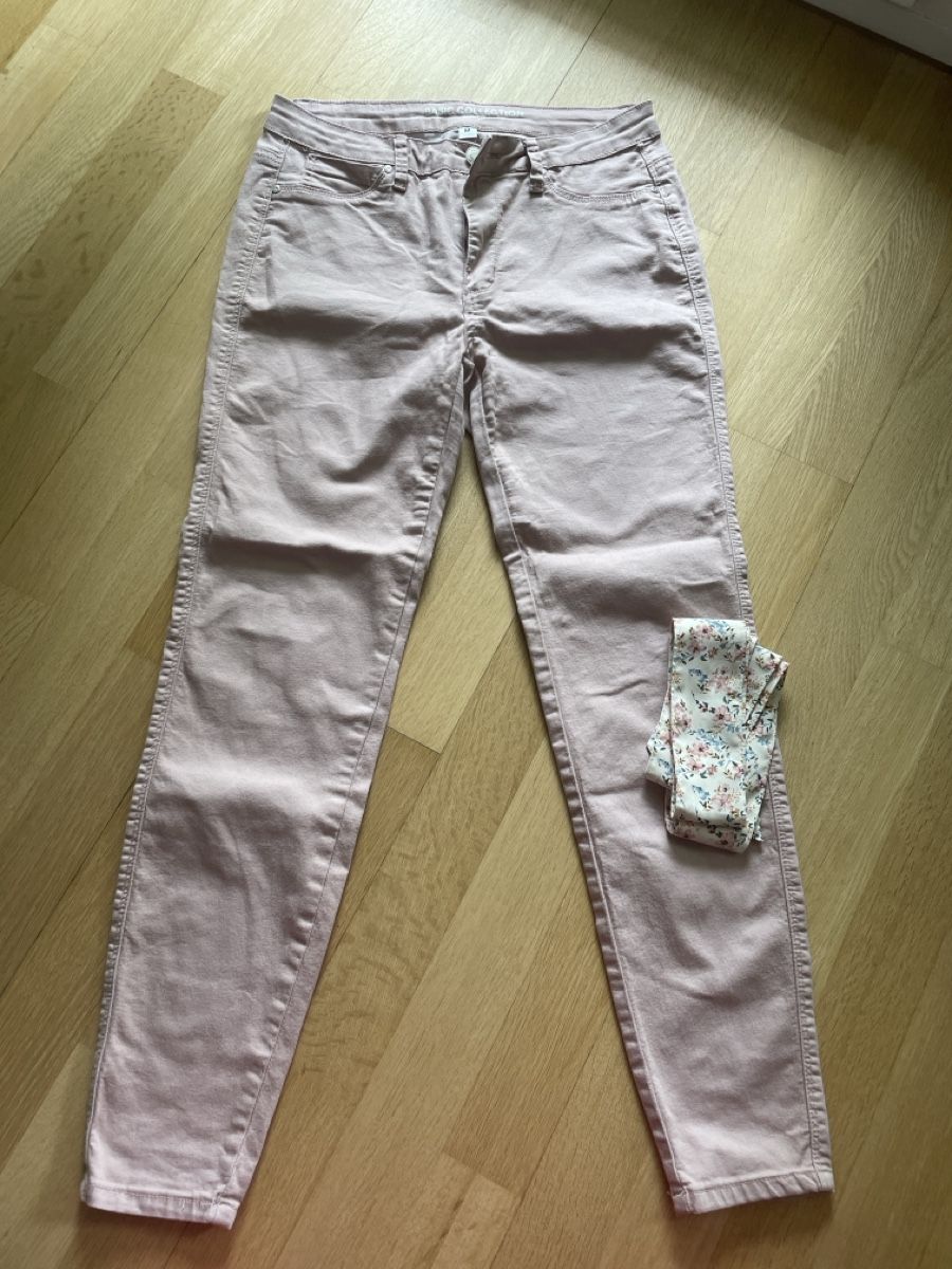 Pantaloni: Rosa Frühlings-Hose mit Gürtel, Gr. M – Usato da Rüfenacht BE venduto da Edinas_shop 1