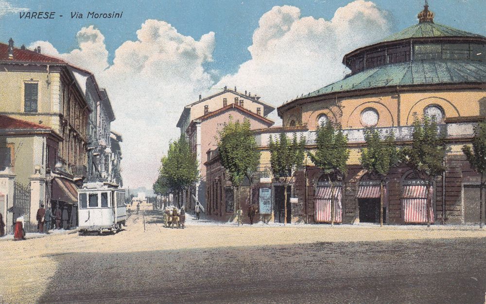 AK Varese Piazza Morosini con Tram inizio 1900 Kaufen auf Ricardo
