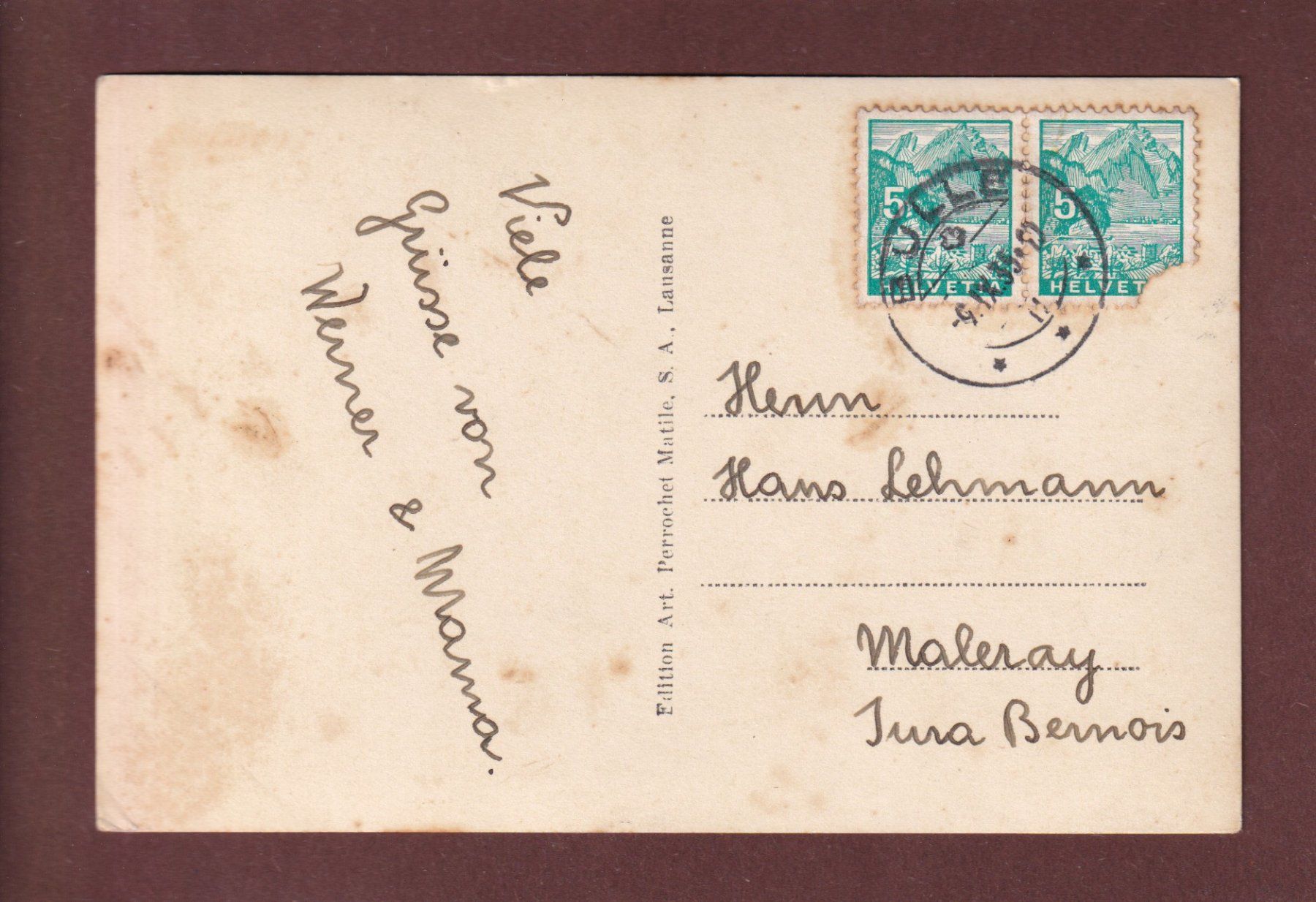 Cartes postales: BULLE - Le Château - 1935 – D'occasion à Pully par nicecards-shop 1