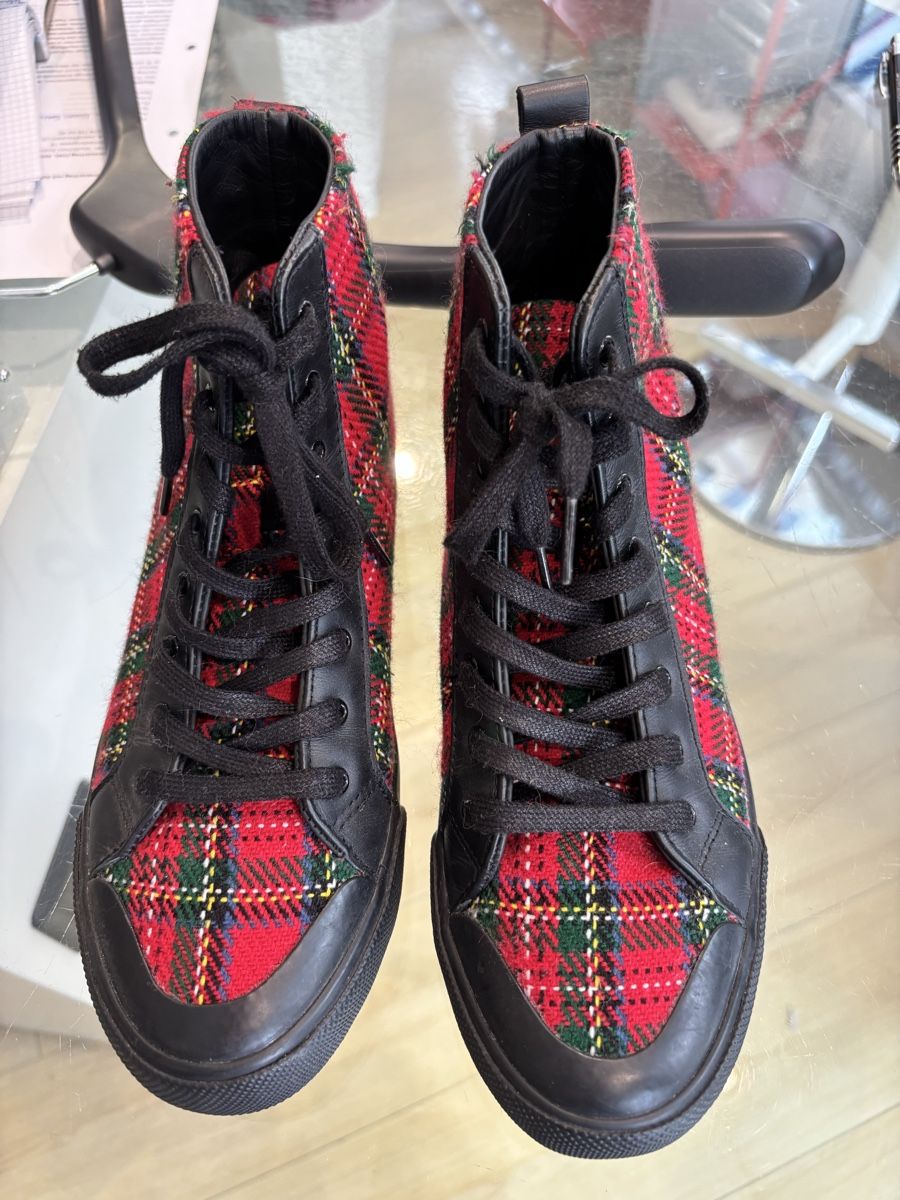 Navyboot Scarpe da donna: Navyboot Sneaker Grösse 39, Rot/Schwarz Kariert – Nuovo (secondo la descrizione) da Burgdorf venduto da VouSchoen