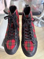 Navyboot Sneaker Grösse 39, Rot/Schwarz Kariert