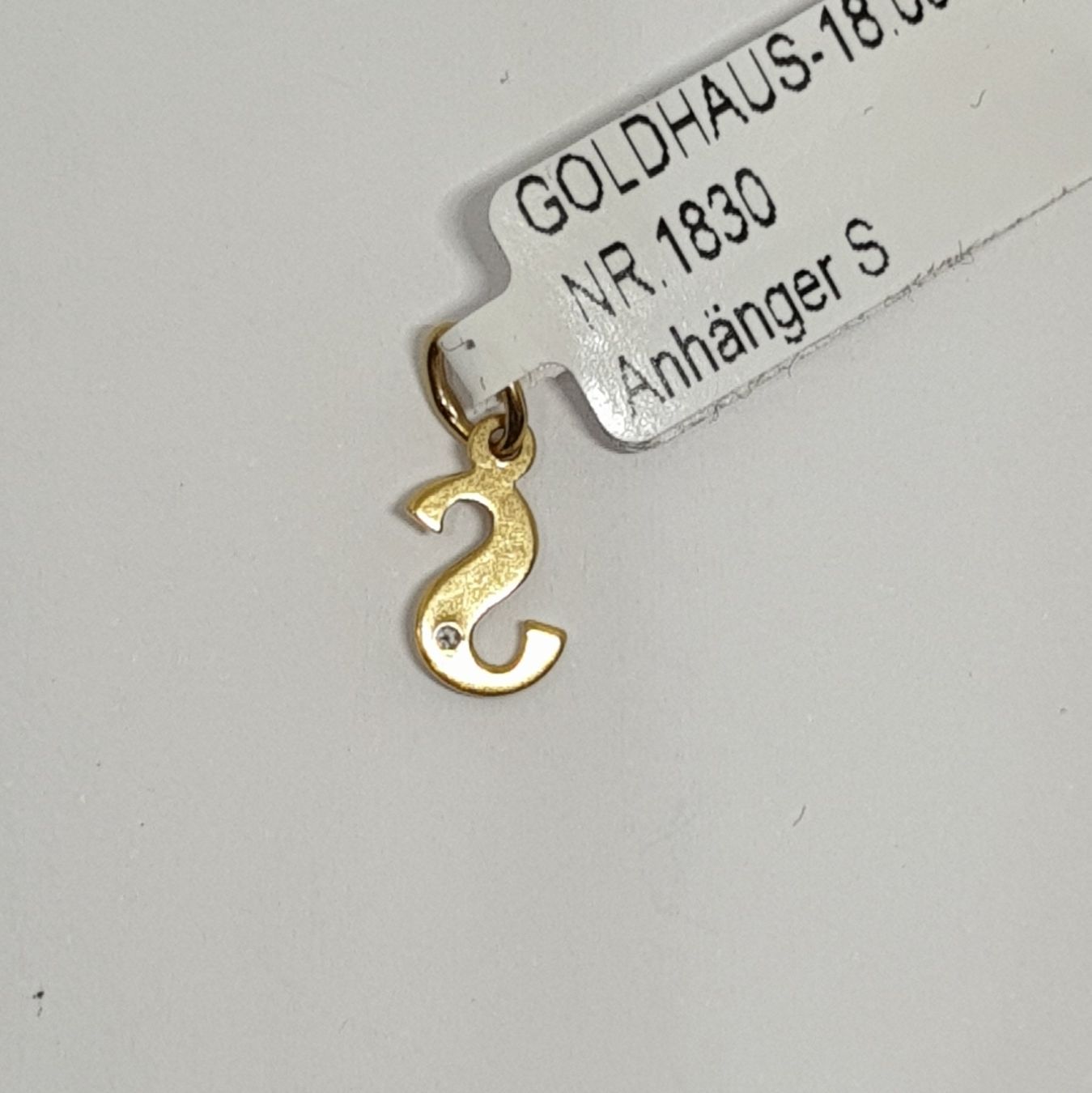 Ciondoli: Echt 18K Gold - Diamant Buchstabe S – Usato da Luzern venduto da luzerngoldhaus 1