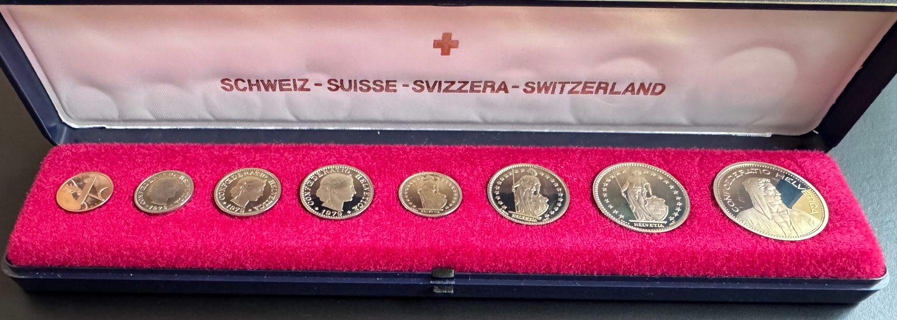 Alle Münzen: Schweizer Münzsatz 1979 in Etui – Gebraucht aus Ebikon von Dmasterx