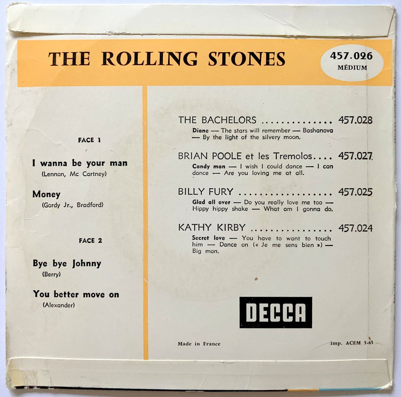 Dischi in vinile: ROLLING STONES - I WANNA BE YOUR MAN – Usato da Bottens venduto da hotter-than-hell 1