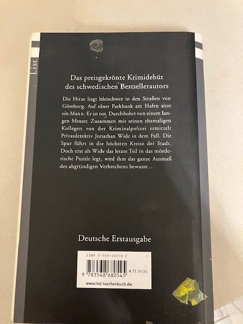 Livres: Åke Edwardson: Allem, was gestorben war – D'occasion à Aathal-Seegräben par daso03 1
