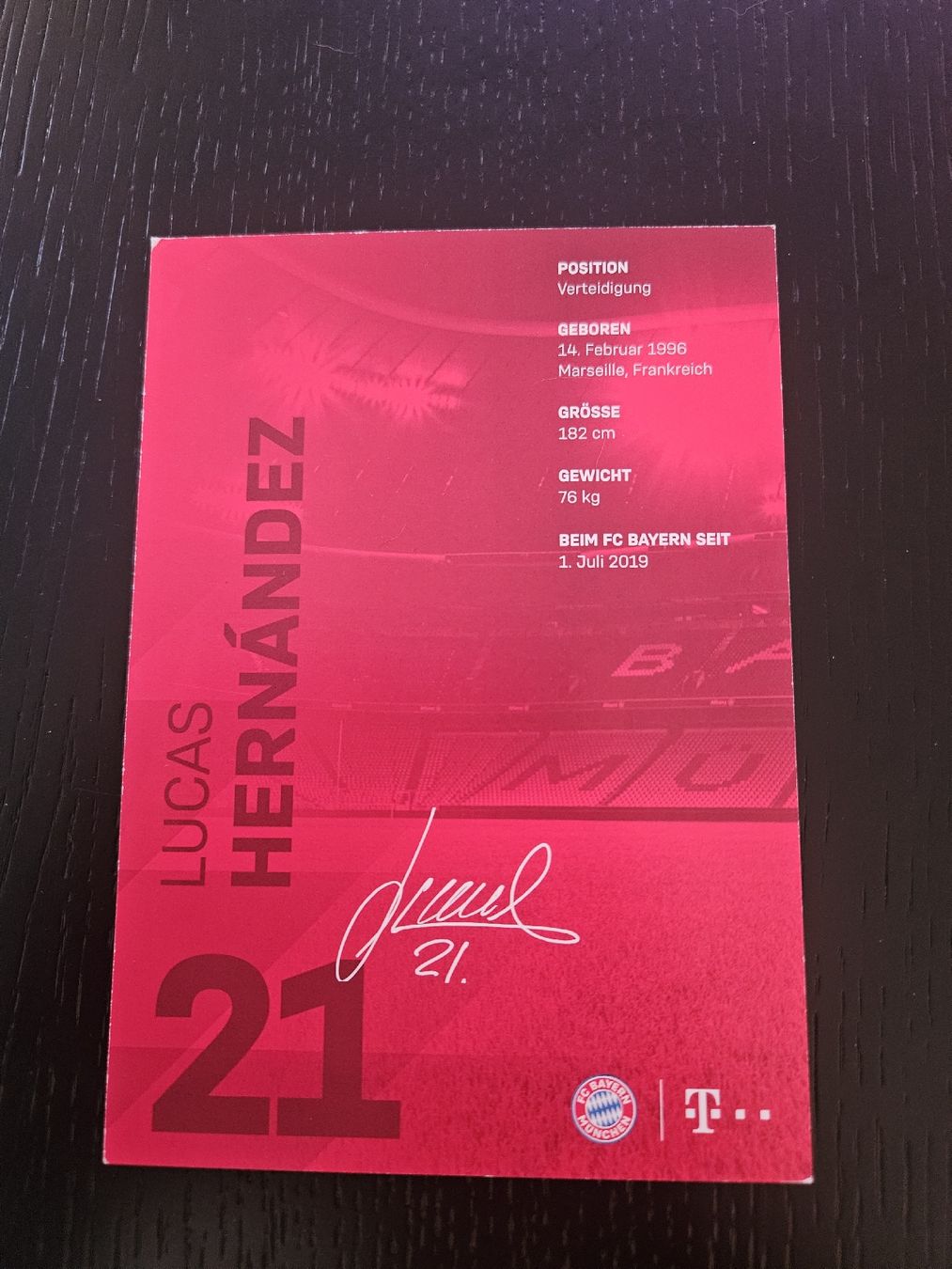 Autografi: Originale Autogrammkarte von Lucas Hernández – Usato da Langnau am Albis venduto da Richard77 1