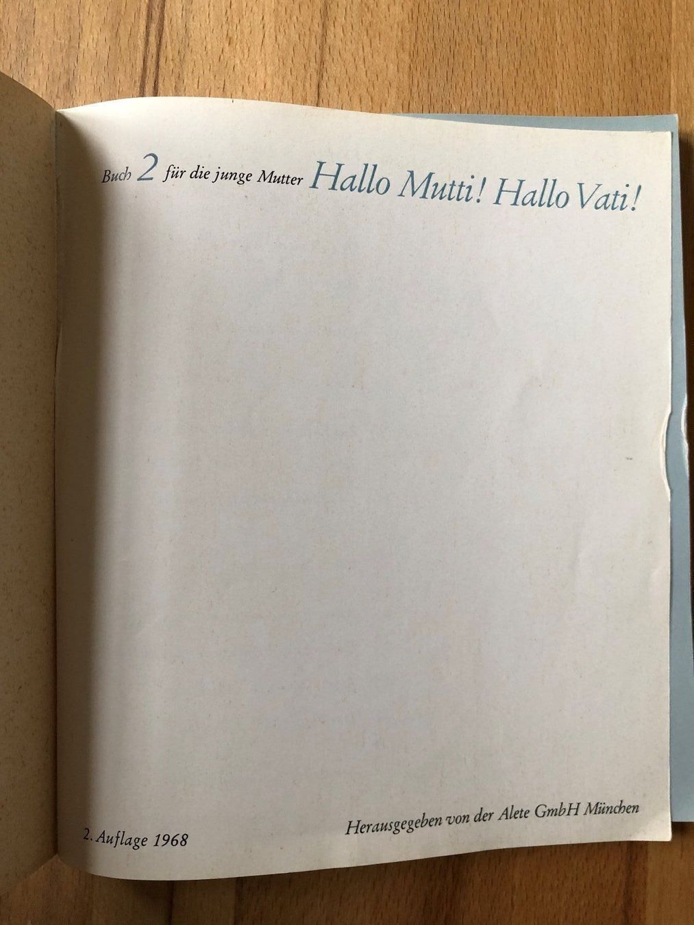 Libri: Hallo Mutti, Hallo Vati von Alete 1968 – Usato da Basel venduto da Cambes 1