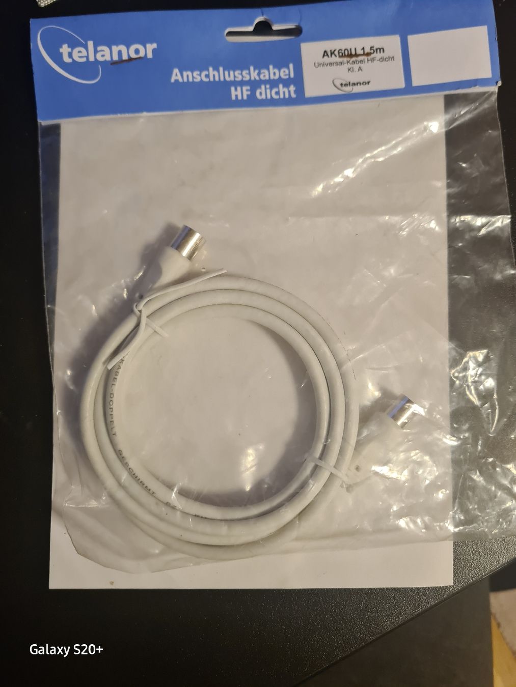 Kabel: Anschlusskabel HF-dicht, Universal 1.5m – Neu und originalverpackt aus Zürich von Alibaba1234