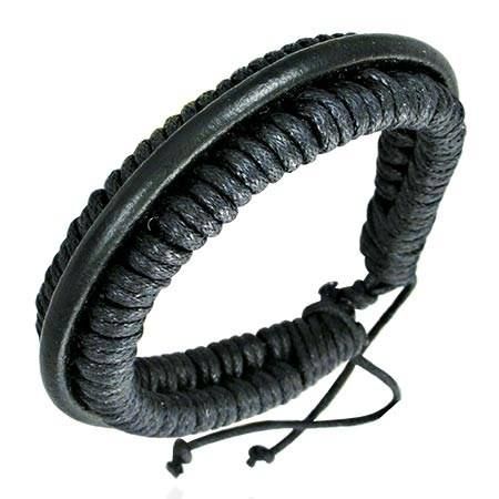 Bracciali & Braccialetti: Lederbracelet Lederarmband schwarz – Nuovo (secondo la descrizione) da Schwanden GL venduto da UHRKNALL