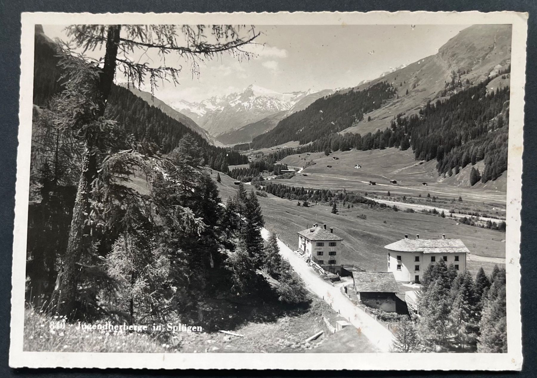 Cartoline postali: Splügen GR Jugendherberge, ca. 1950 – Usato da Ostermundigen venduto da DaxKarten-75