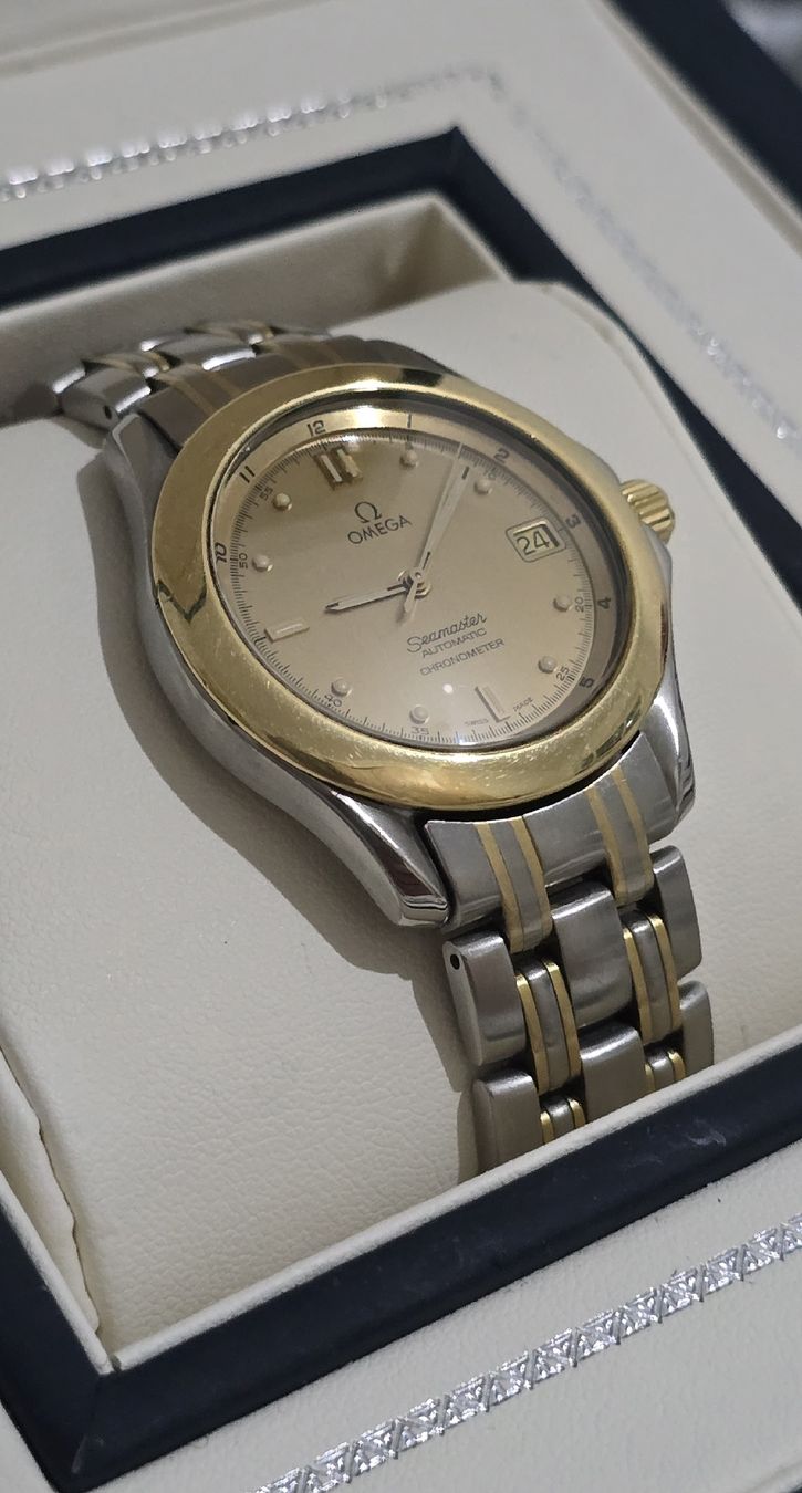 Omega Orologi: OMEGA Seamaster Automatic Chronometer  Or18k et Acier – Usato da Les Acacias venduto da watinjo 2