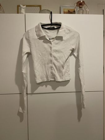 Polo_pull_top Brandy Melville blanc manches longues