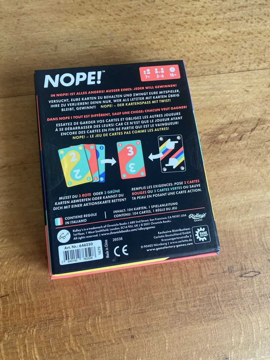 Giochi: Neuwertiges Kartenspiel "NOPE!" – Usato da Zürich venduto da honey-k 1
