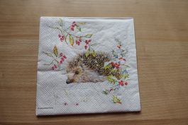 2 Servietten junger Igel 33x33 cm (je 2 Motive)