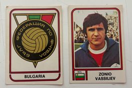 2 vignettes panini Argentina 78  Bulgarie