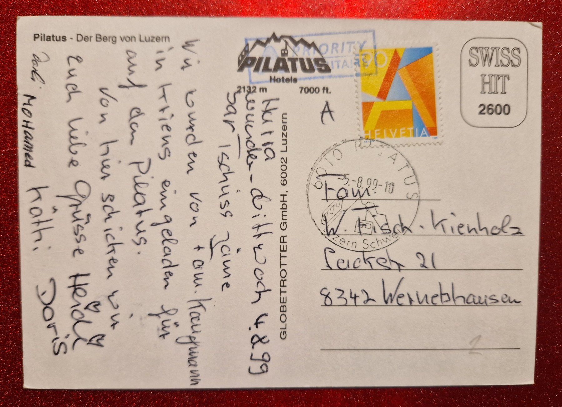 Cartes postales: Pilatus Wanderberg 1999 – D'occasion à Melchnau par Fishel 1