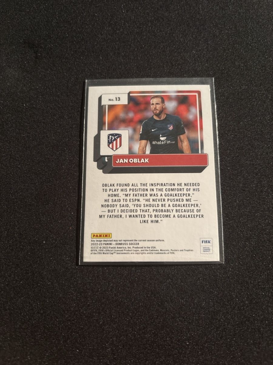 Panini Carte collezionabili: Jan Oblak - Donruss - Atletico Madrid - Panini – Usato da Kaiseraugst venduto da Baum_12 1