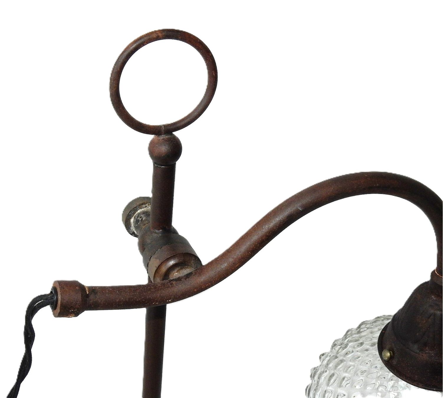 Lampade: Rustikale Tischlampe mit Glasschirm - 56.0cm – Usato da Alpnach Dorf venduto da Reloved24 3