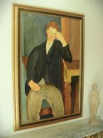 Grosses Portrait, Öl auf Leinwand, n. Amadeo Modligiani