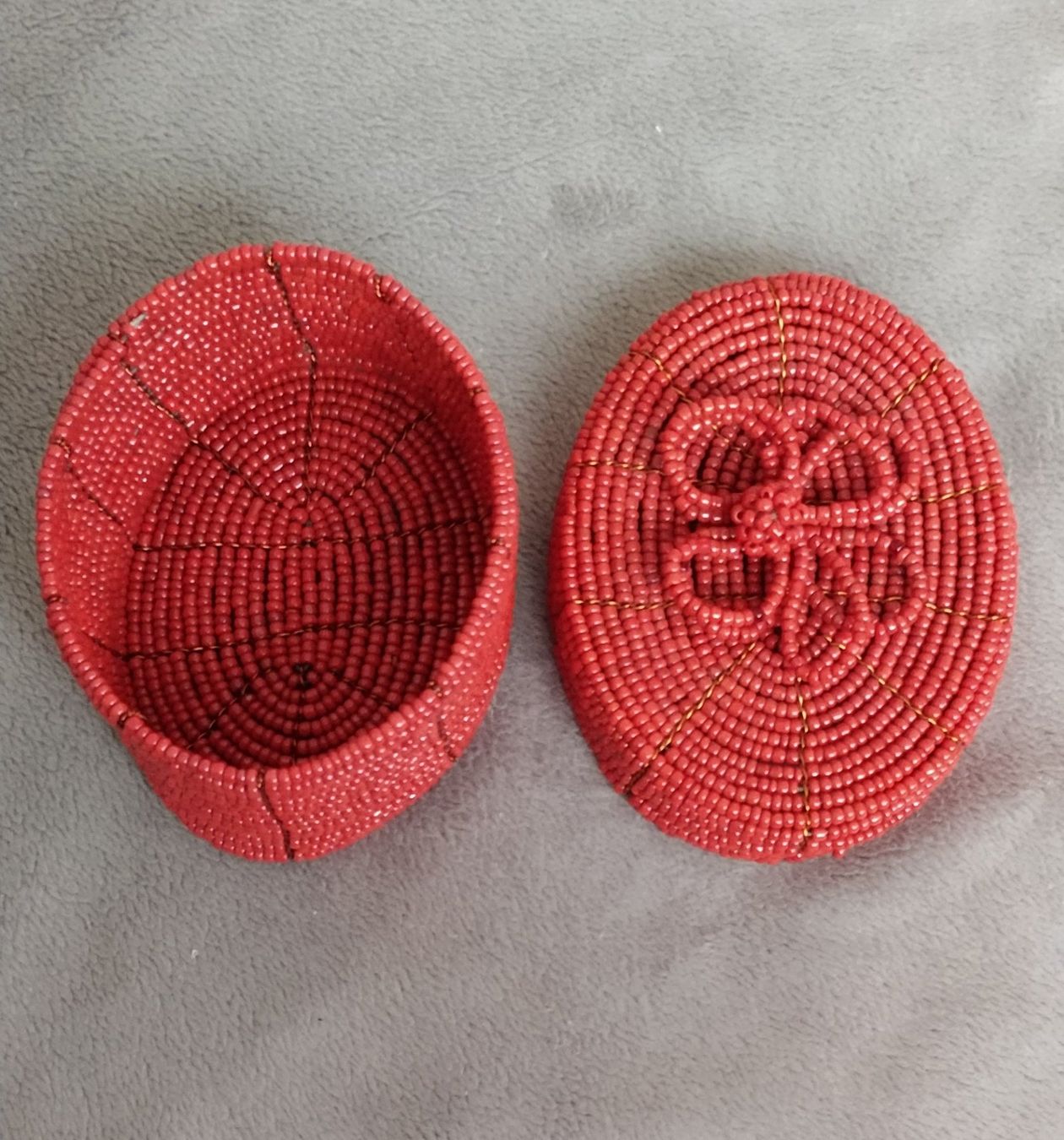 Tutte le decorazioni: Boîte en perles orange/Perlenbox Orange – Nuovo (secondo la descrizione) da MOUTIER venduto da Anto21 2