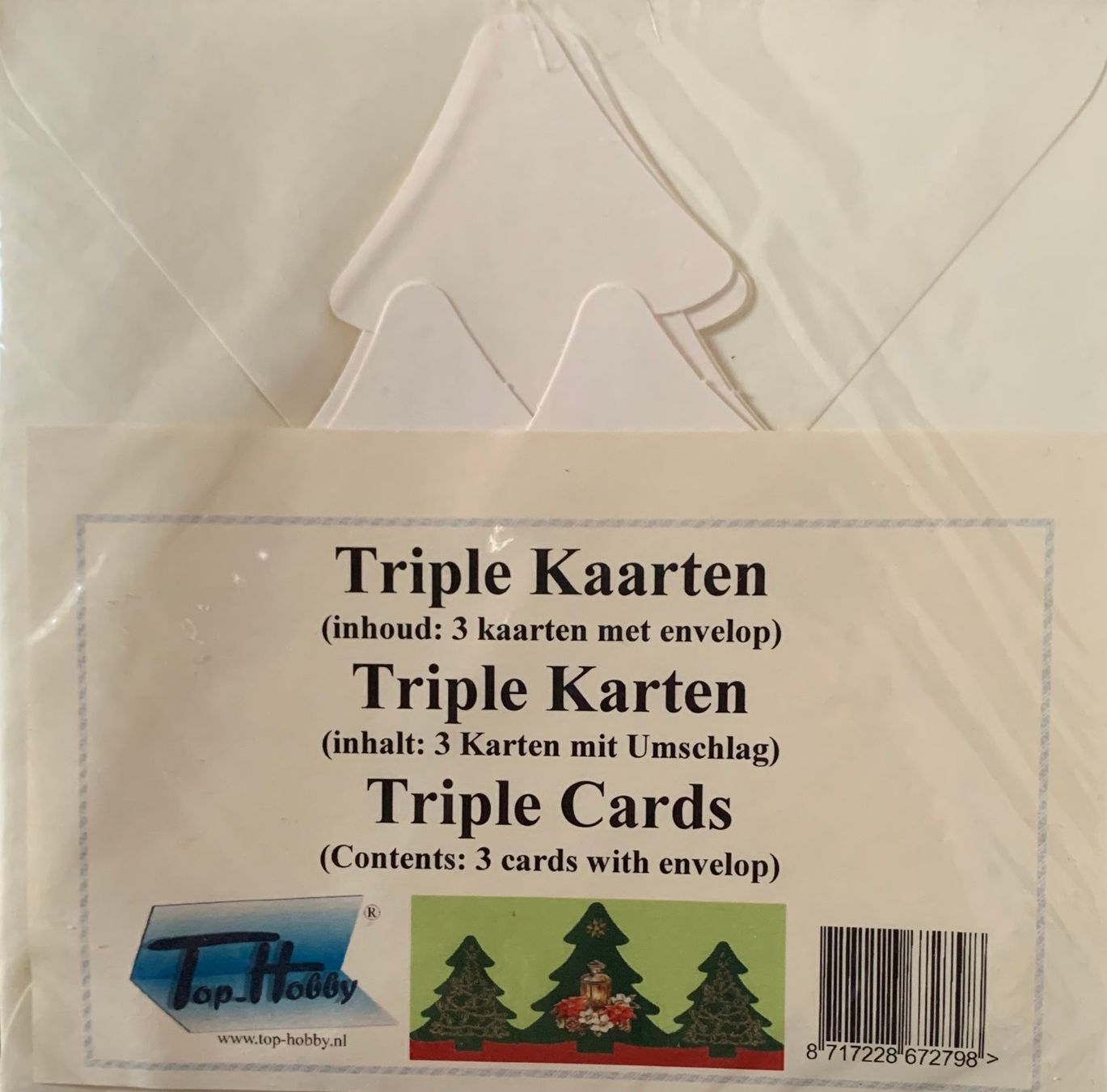 Karten: Triple Karten-Set Tannenbaum beige – Neu und originalverpackt aus Zäziwil von kreative-ideen