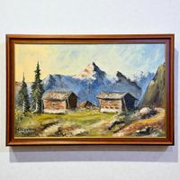 SALVATORE - huile sur toile "La Dent Blanche"