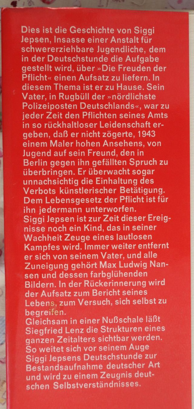 Libri: Deutschstunde von Siegfried Lenz – Usato da Glattfelden venduto da Vrenely 4