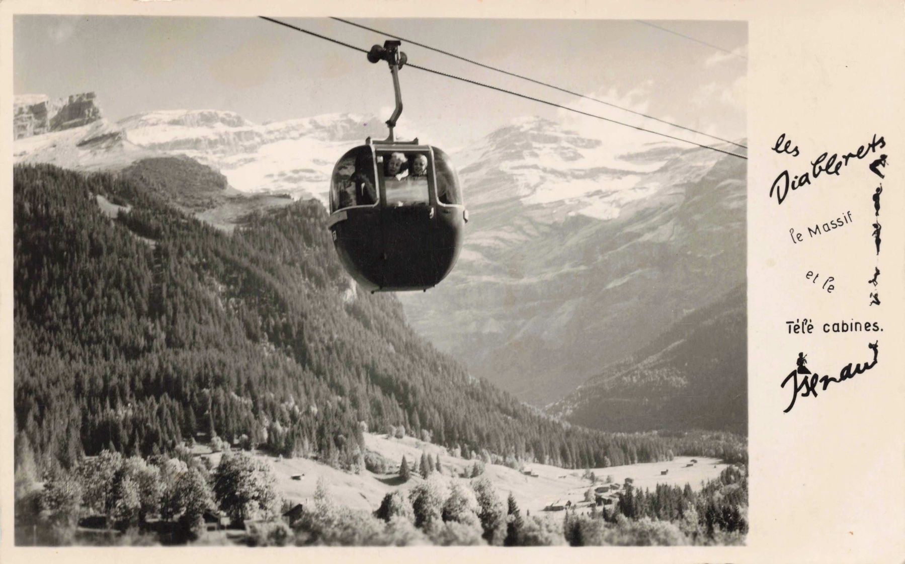 Ansichtskarten: Les Diablerets alpes vaudoises Gondelbahn – Gebraucht aus Biasca von Blenio71