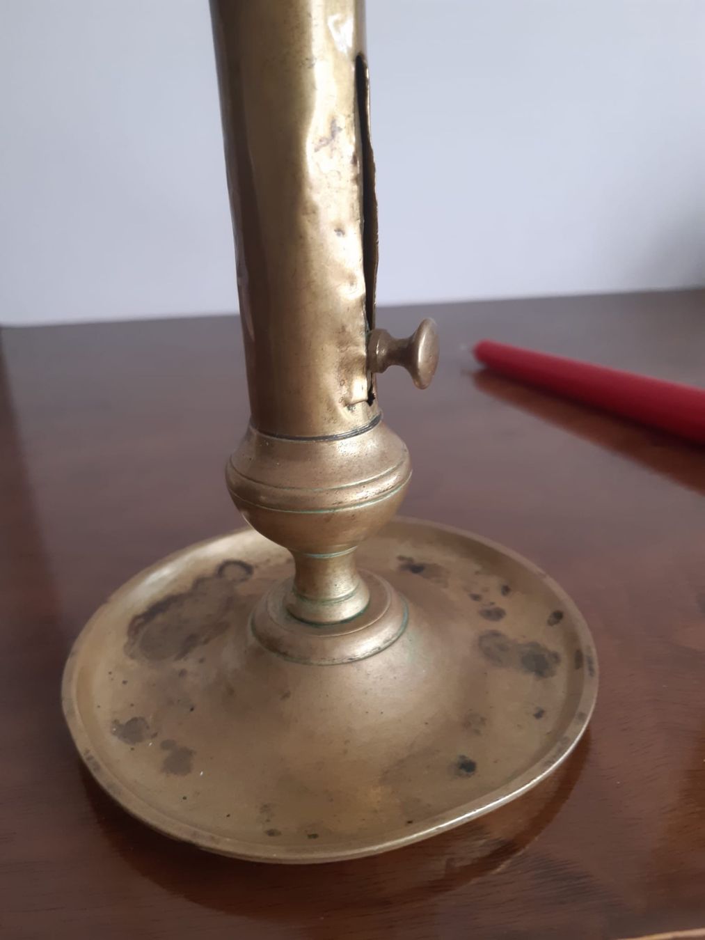 Portacandele: Alter Messingkerzenhalter – Usato da Luzern venduto da Sontru 4