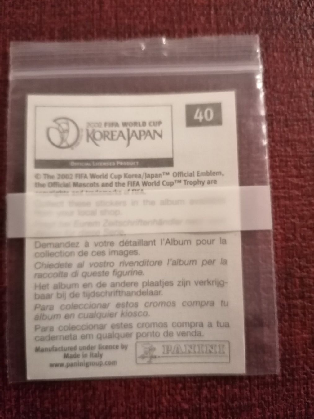 Panini Carte collezionabili: Panini WM 2002 TREZEGUET Nr. 40 – Usato da Balsthal venduto da roh_dt72 1