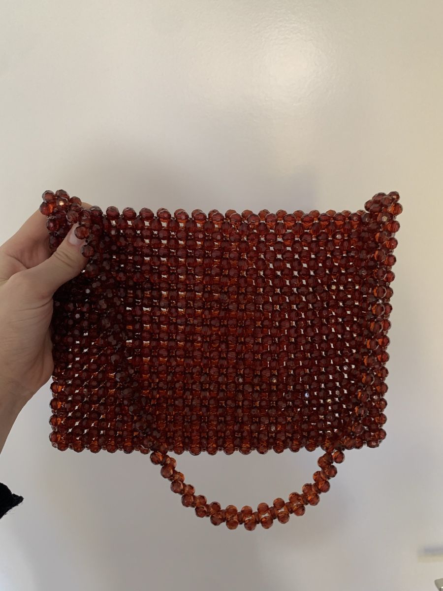 Borse da donna: Perlentasche braun/rot – Nuovo (secondo la descrizione) da Zürich venduto da eva_kyl9 2