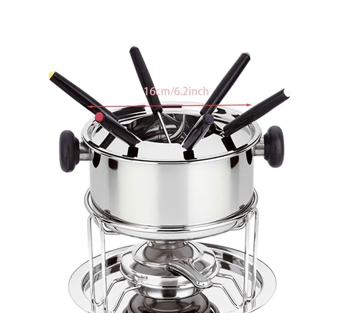 Elettrodomestici da cucina: Käsefondue Set, Edelstahl, 6 Gabeln – Nuovo e nell'imballaggio originale da Emmenbrücke venduto da ShopDirect