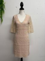 Ana Alcazar Spitzenkleid Rosa Creme 36 kurze Ärmel